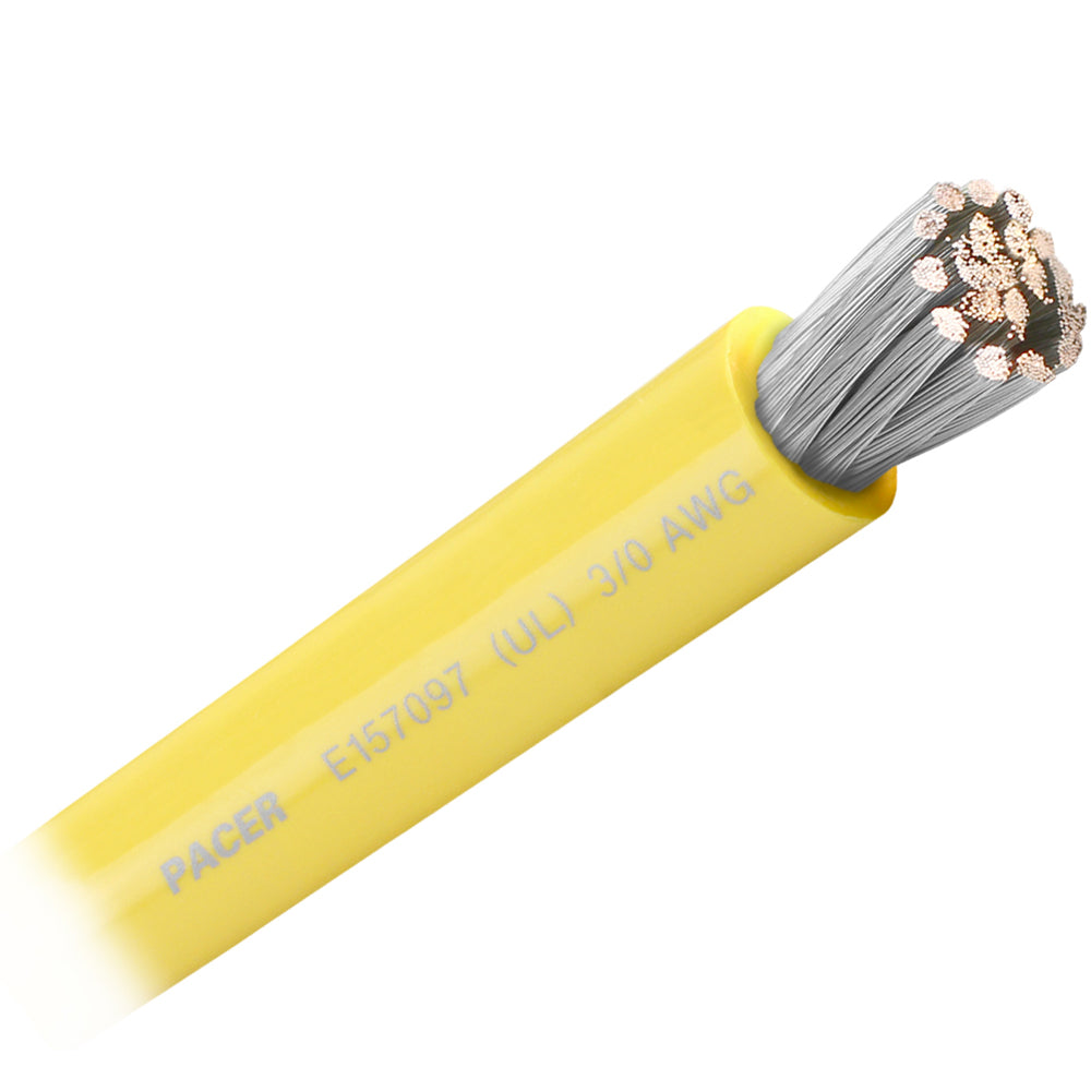 Pacer Yellow 3/0 AWG Battery Cable - Sold By The Foot [WUL3/0YL-FT] - Premium Wire from Pacer Group - Just $9.99! 