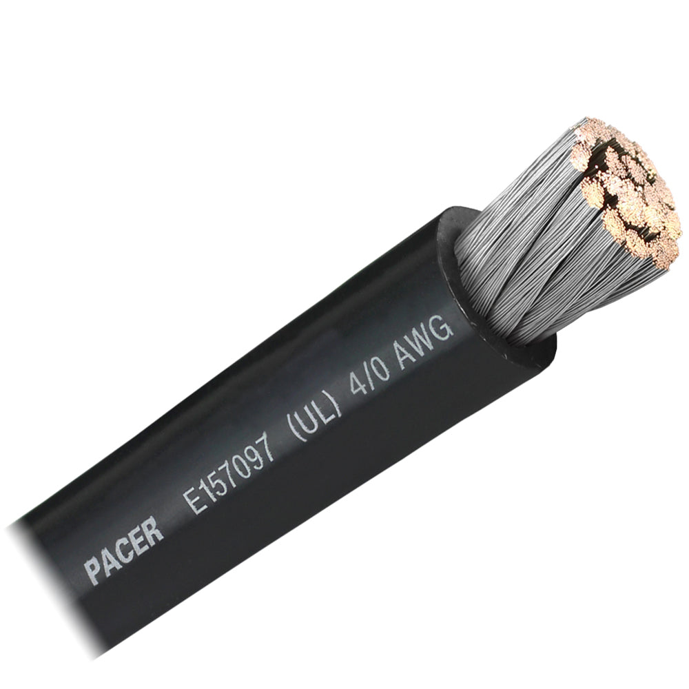 Pacer Black 4/0 AWG Battery Cable - Sold By The Foot [WUL4/0BK-FT] - Premium Wire from Pacer Group - Just $9.99! 