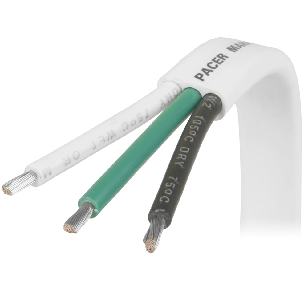 Pacer 16/3 AWG Triplex Cable - Black/Green/White - 100 [W16/3-100] - Premium Wire from Pacer Group - Just $56.99! 