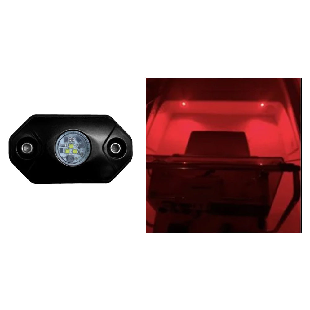 Black Oak Rock Accent Light - Red - Black Housing [RL-R] - Premium Interior / Courtesy Light from Black Oak LED - Just $42.50! 