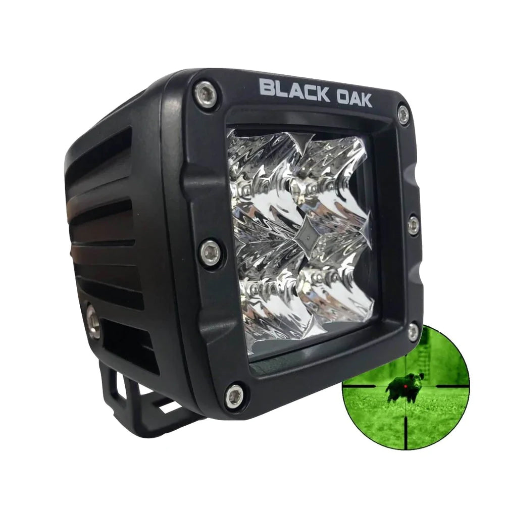 Black Oak Pro Series 3.0 2" 850nm Infrared Pod Light - Flood Optics - Black Housing [2IR-POD850] - Premium Pods & Cubes from Black Oak LED - Just $114.75! 