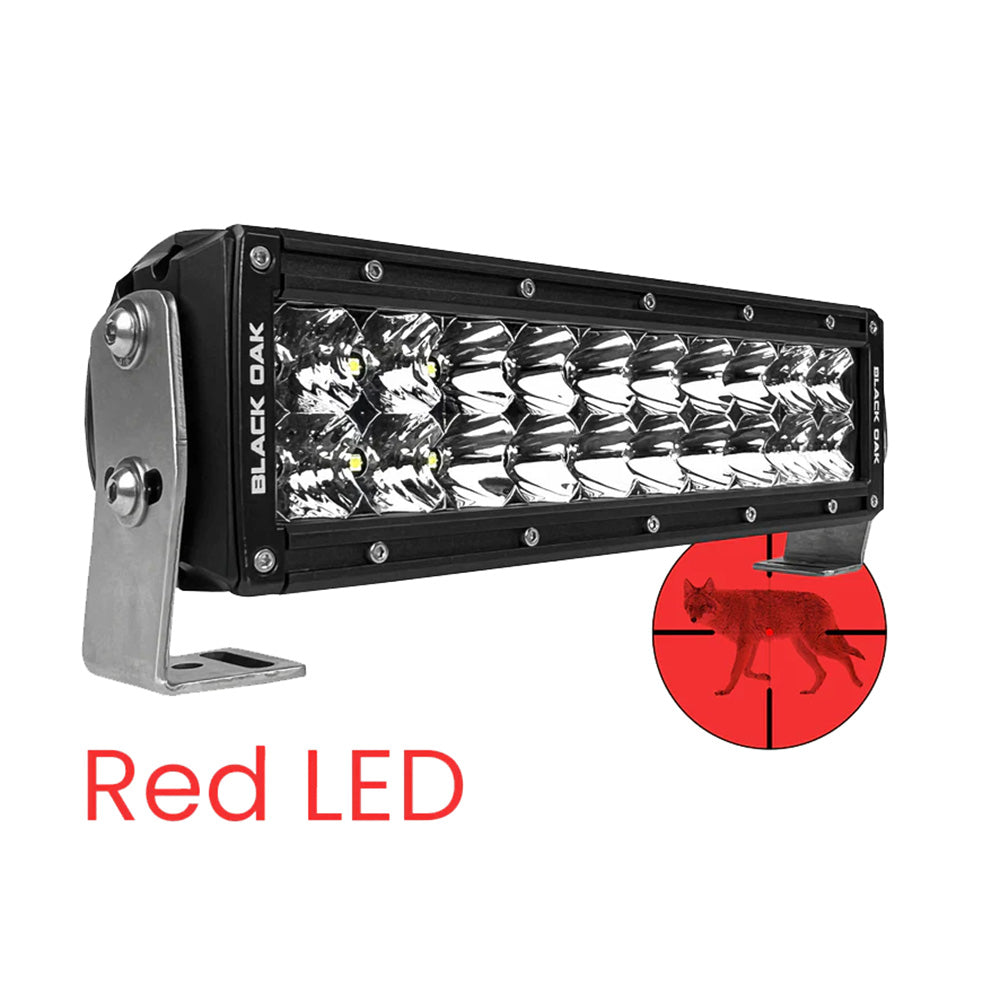 Black Oak 10" Red LED Predator Hunting Light Bar - Combo Optics - Black Housing - Pro Series 3.0 [10R-D3OS] - Premium Light Bars from Black Oak LED - Just $378.25! 