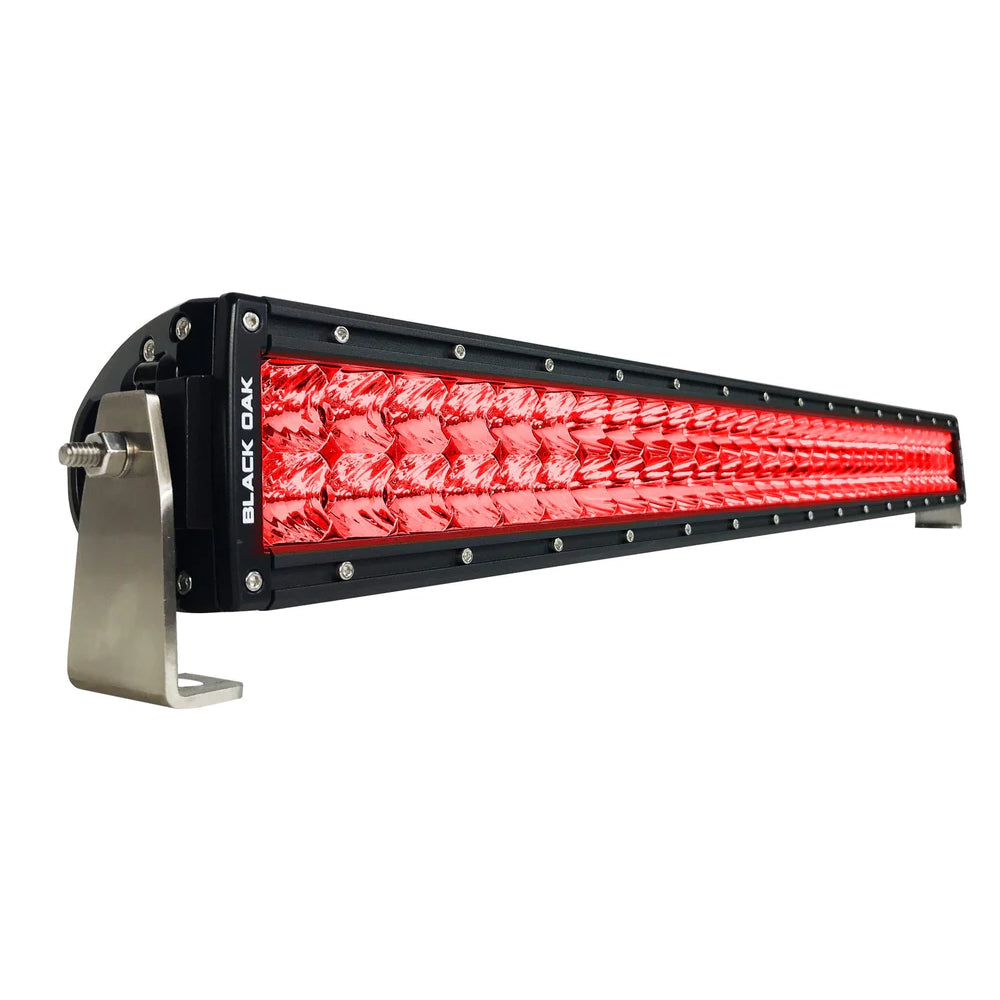 Black Oak 30" Curved Double Row Red LED Predator Hunting Light Bar - Combo Optics - Black Housing - Pro Series 3.0 [30CR-D3OS] - Premium Light Bars from Black Oak LED - Just $820.25! 