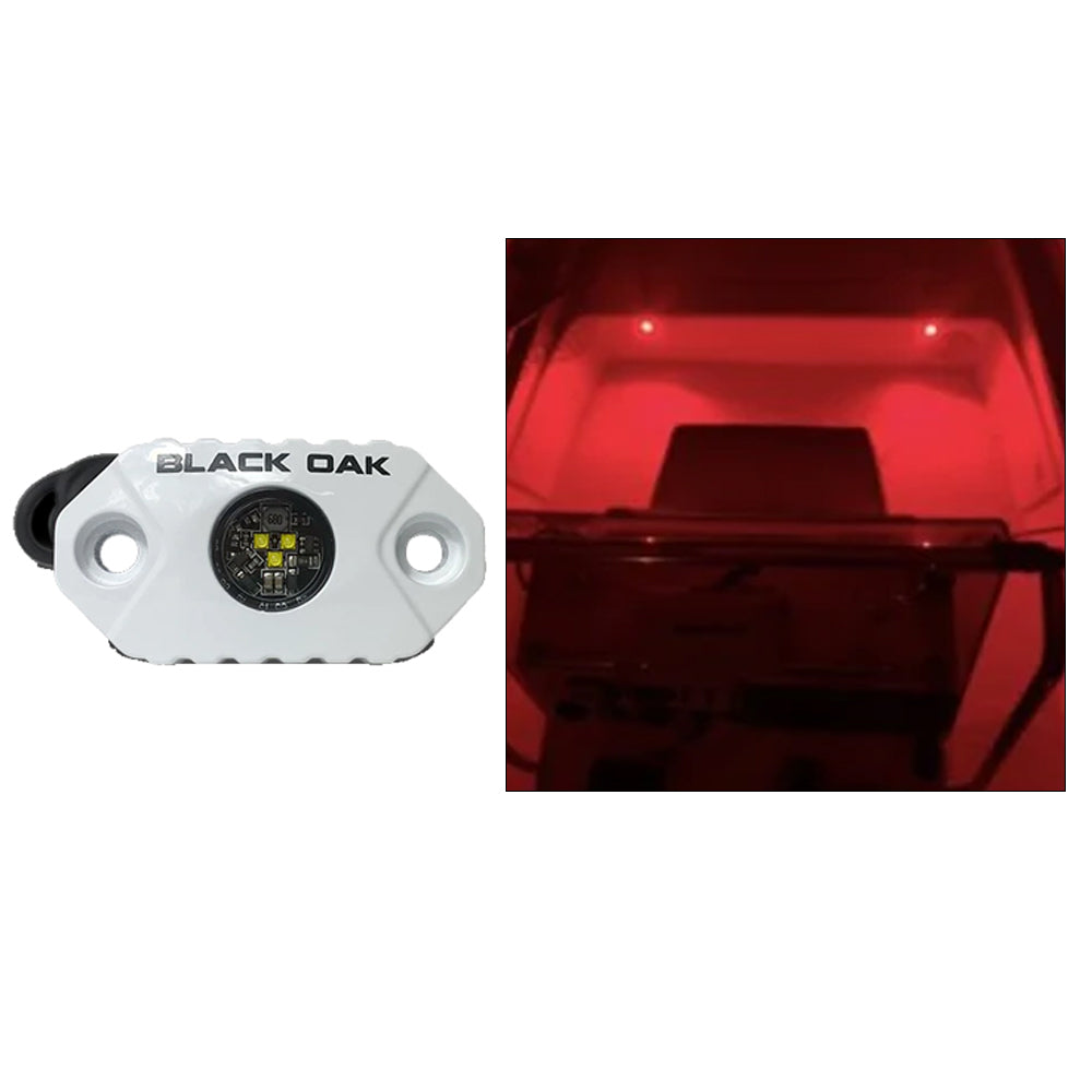 Black Oak Rock Accent Light - Red LEDs - White Housing [MAL-R] - Premium Interior / Courtesy Light from Black Oak LED - Just $42.50! 