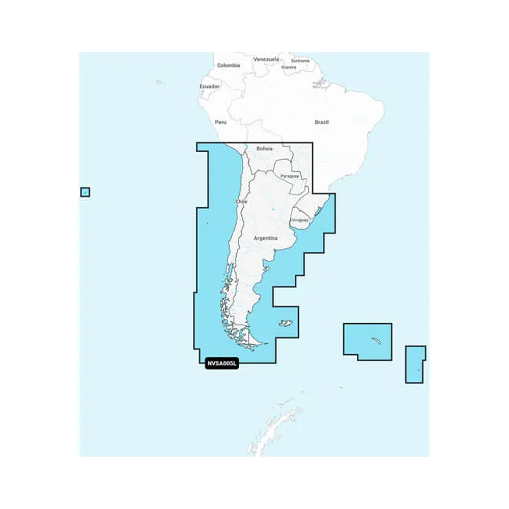 Garmin Navionics Vision+ NVSA005L - Chile, Argentina  Easter Island - Marine Charts [010-C1286-00] - Premium Garmin Navionics Vision+ from Garmin - Just $353.99! 