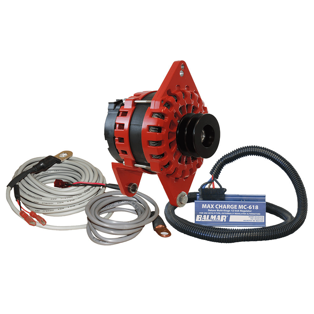 Balmar Alternator 250 AMP Kit 12V 4" Dual Foot Saddle Dual Vee Pulley Regulator  Temp Sensor [XT-DF4-250-DV-KIT ] - Premium Alternators from Balmar - Just $1444! 