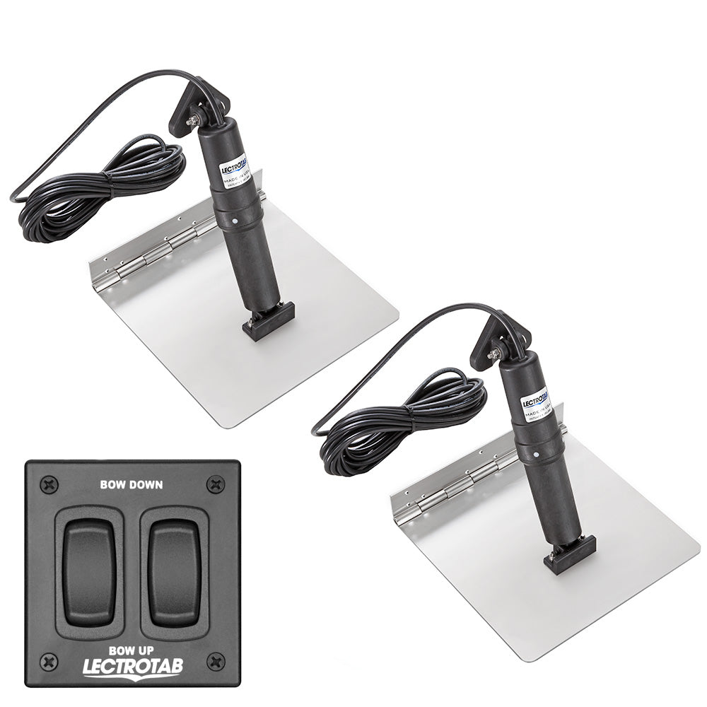 Lectrotab XKA Stainless Steel Trim Tab Kit w/Rocker Switch - 12 x 18 [XKAF12X18] - Premium Trim Tabs from Lectrotab - Just $1071.85! 