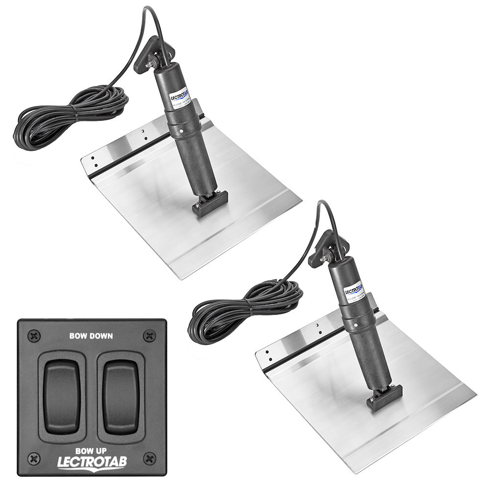 Lectrotab XKA Aluminum Alloy Trim Tab Kit w/Rocker Switch - 9 x 9 [XKAF9X9A] - Premium Trim Tabs from Lectrotab - Just $702.95! 