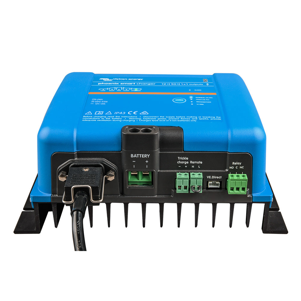 Victron Phoenix Smart IP43 Charger 12/30 (1+1) 120-240VAC Requires 5-15P Mains Cord [PSC123051095] - Premium Battery Chargers from Victron Energy - Just $371.45! 