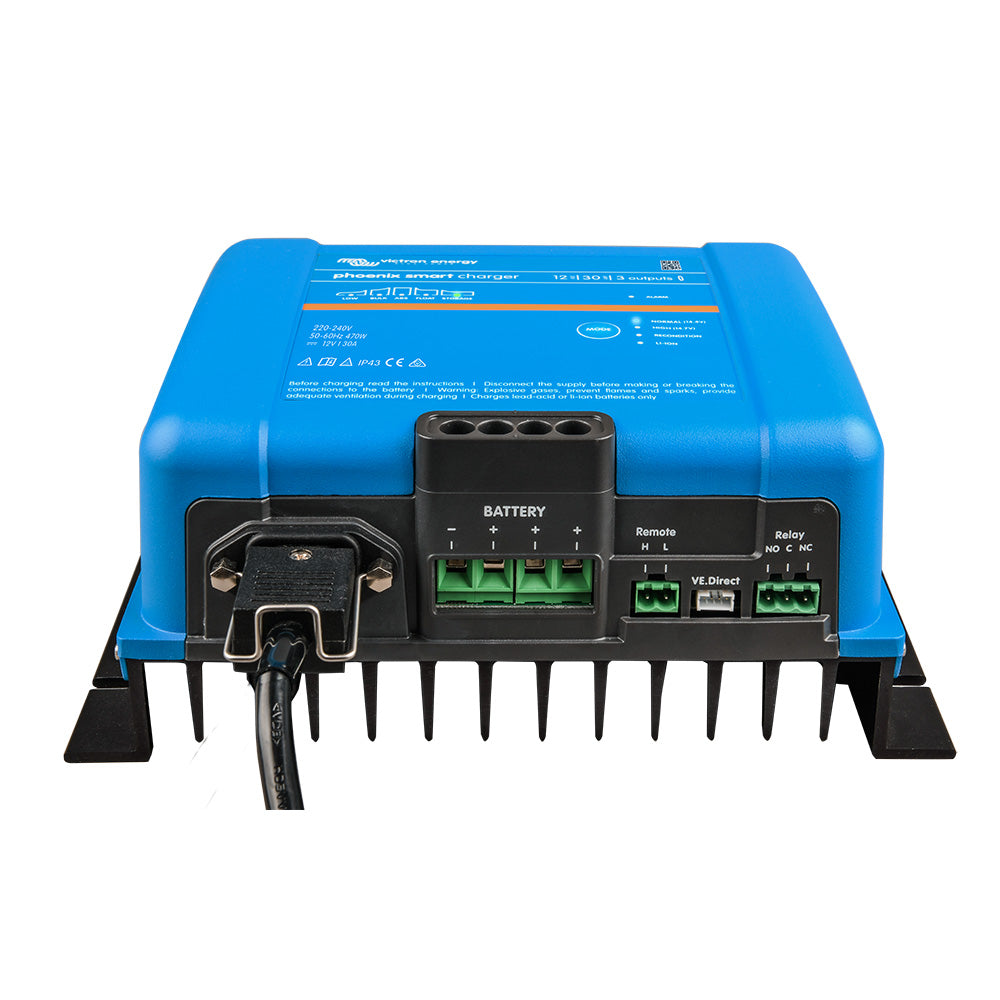 Victron Phoenix Smart IP43 Charger 12/30 (3) 120-240VAC Requires 5-15P Mains Cord [PSC123053095] - Premium Battery Chargers from Victron Energy - Just $399.50! 