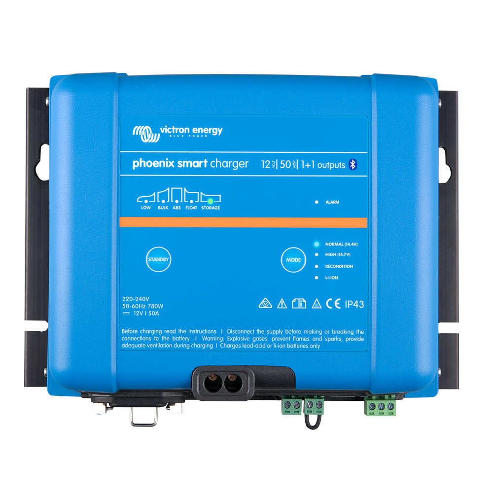 Victron Phoenix Smart IP43 Charger 12/50 (1+1) 120-240VAC Requires 5-15P Mains Cord [PSC125051095] - Premium Battery Chargers from Victron Energy - Just $473.45! 