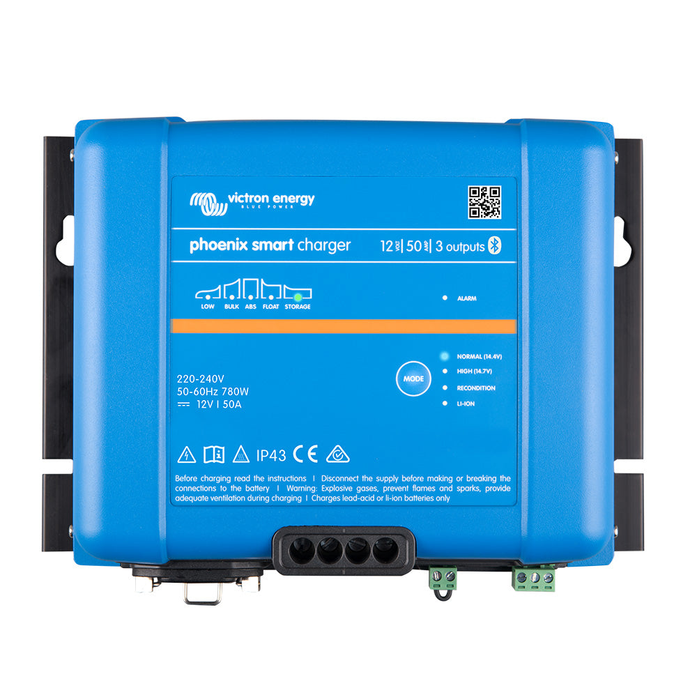 Victron Phoenix Smart IP43 Charger 12/50 (3) 120-240VAC Requires 5-15P Mains Cord [PSC125053095] - Premium Battery Chargers from Victron Energy - Just $501.50! 