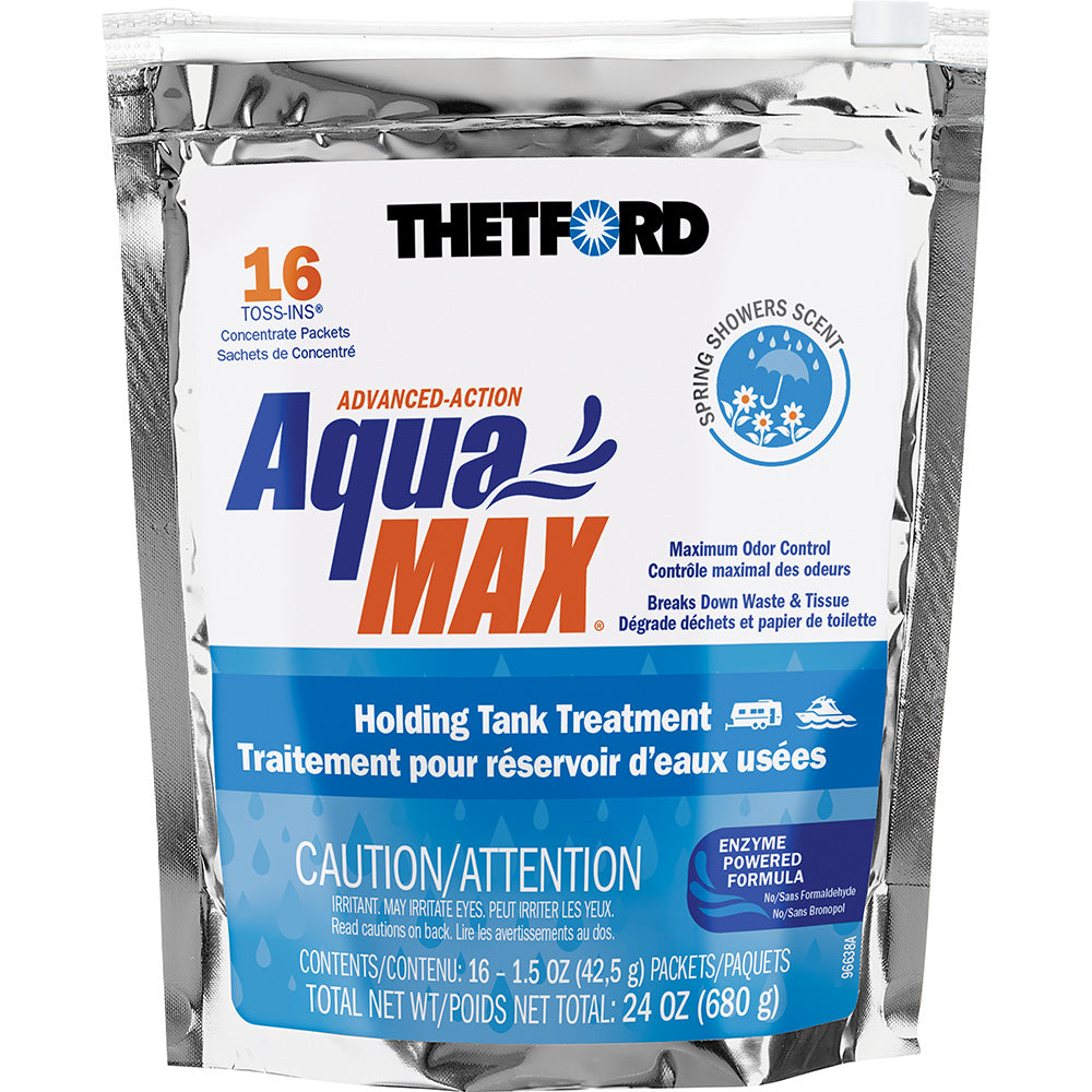 Thetford AquaMax Holding Tank Treatment - 16 Toss-Ins - Spring Shower Scent [96631] - Premium Marine Sanitation from Thetford Marine - Just $12.84! 