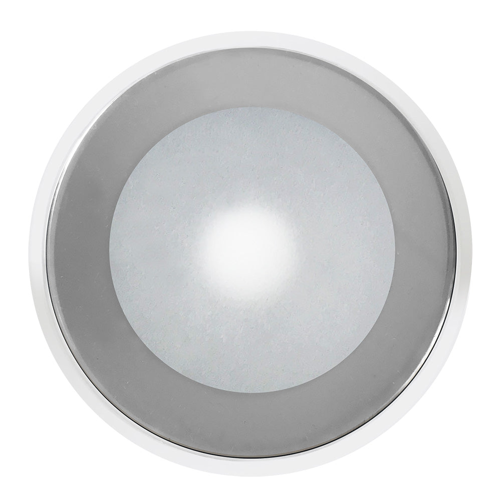 Shadow-Caster DLX Series Down Light - White Housing - RGB - Chrome Bezel [SCM-DLX-CC-CHR-WH] - Premium Dome/Down Lights from Shadow-Caster LED Lighting - Just $116! 