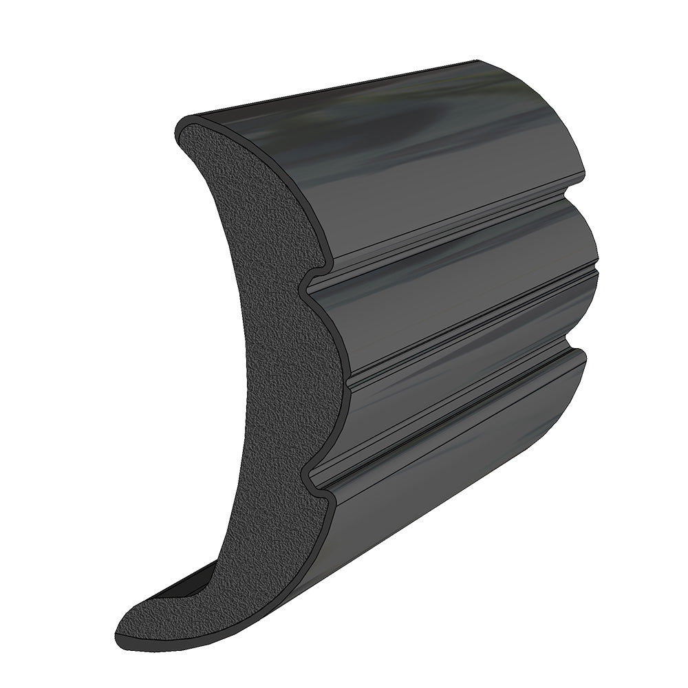 TACO Rigid Vinyl Flex-Core Rub Rail 2" x 7/8" - Black 60 [V21-9906BKA60D-1] - Premium Rub Rail from TACO Marine - Just $299.99! 