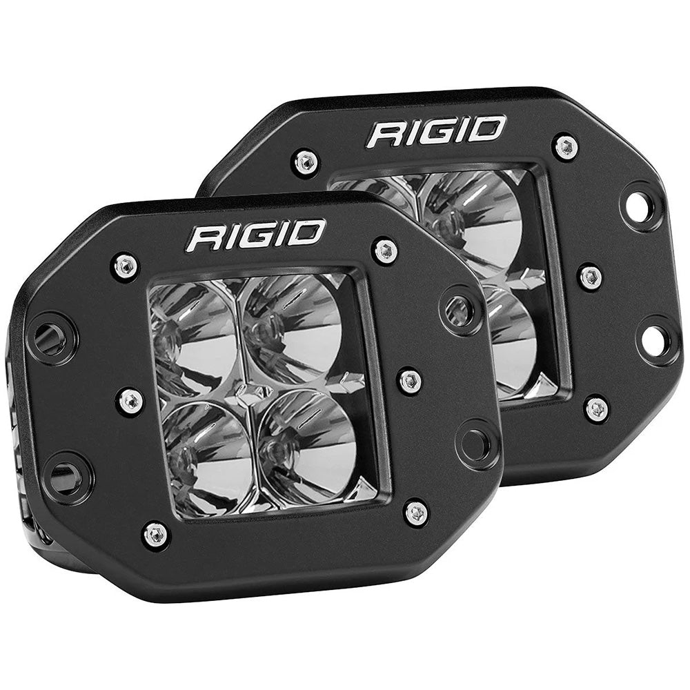 RIGID Industries D-Series PRO Flood Flush Mount Black Light - Pair [212113] - Premium Lighting from RIGID Industries - Just $267.79! 