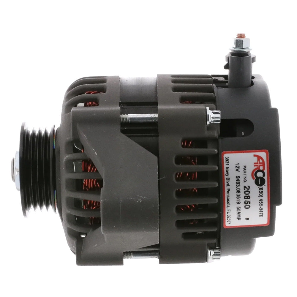 ARCO Marine Premium Replacement Outboard Alternator w/Multi-Groove Pulley - 12V 50A [20850] - Premium Alternators from ARCO Marine - Just $369.99! 