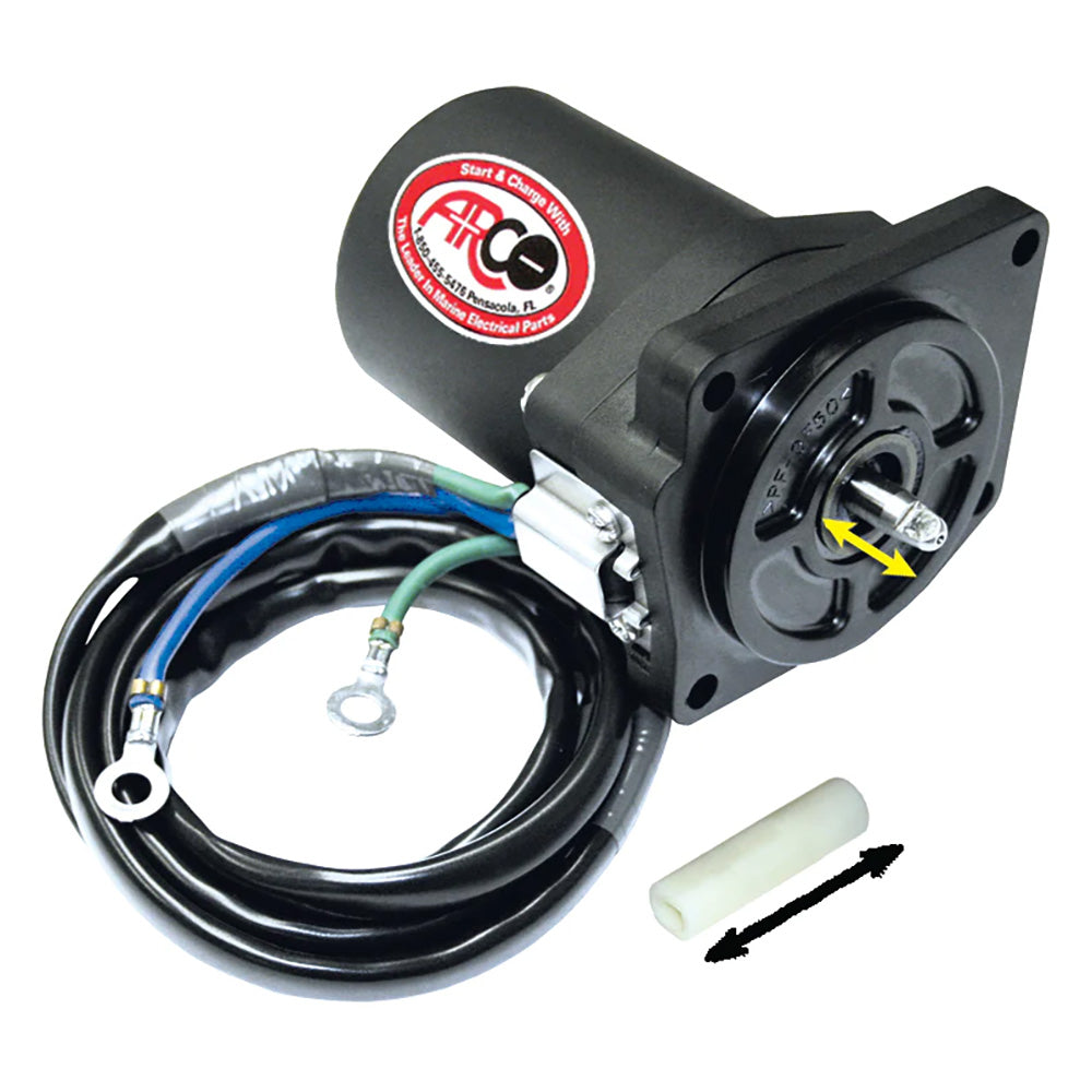 ARCO Marine Replacement Outboard Tilt Trim Motor - Yamaha-4 Bolt, 5/8" Flat Blade Shaft [6258] - Premium Engine Controls from ARCO Marine - Just $410.99! 