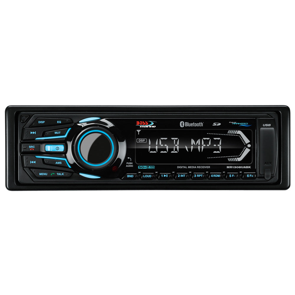 Boss Audio MR1308UABK Bluetooth - Fully Marinized MP3-Compatible Digital Media Receiver w/USB  SD Memory Card Ports  Aux Input [MR1308UABK] - Premium Stereos from Boss Audio - Just $61.99! 