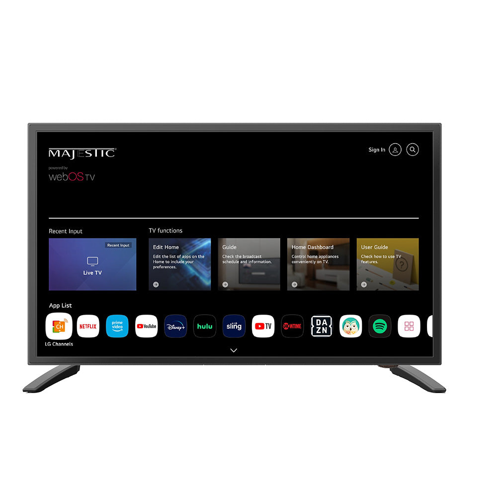 Majestic 19" 12V Smart LED TV WebOS, Mirror Cast  Bluetooth - North America Only [MJSLT190U] - Premium Televisions from Majestic Global USA - Just $399! 