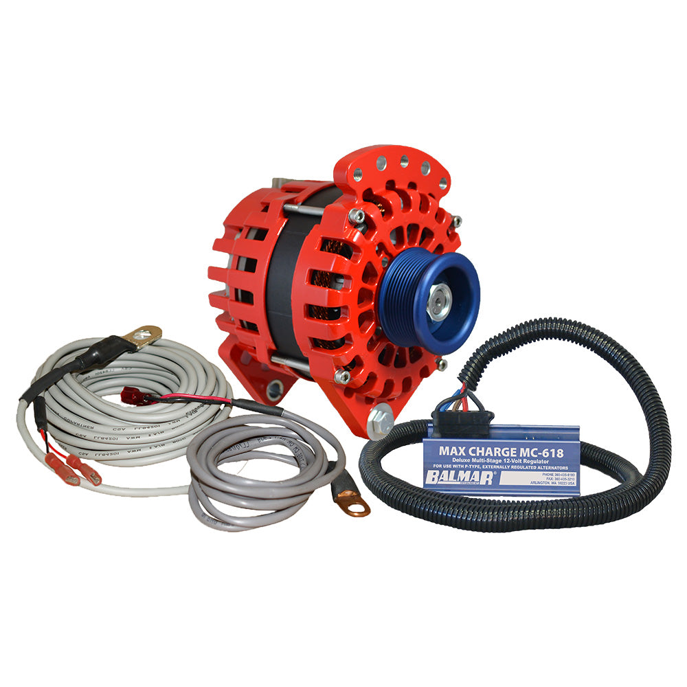 Balmar Alternator 170 AMP Kit 12V 3.15" Dual Foot Saddle J10 Pulley Regulator  Temp Sensor [XT-CR-170-J10-KIT] - Premium Alternators from Balmar - Just $1220! 