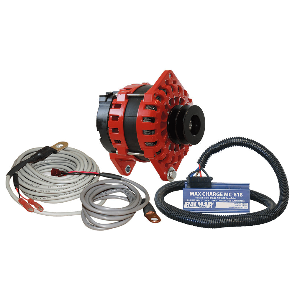 Balmar Alternator 250 AMP Kit 12V 3.15" Dual Foot Saddle Dual Vee Pulley Regulator  Temp Sensor [XT-DF-250-DV-KIT] - Premium Alternators from Balmar - Just $1444! 