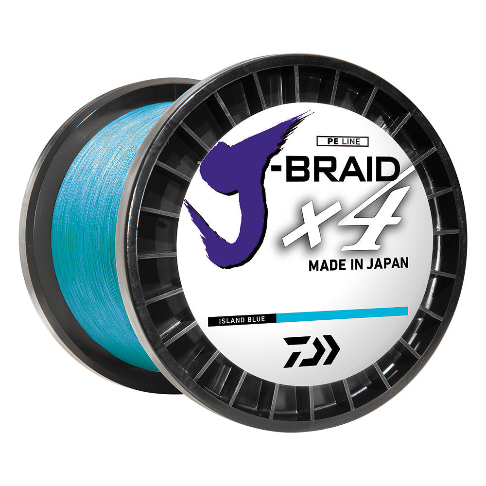 Daiwa J-BRAID x4 Braided Line - 30 lbs - 300 yds - Island Blue [JB4U30-300IB] - Premium Lines & Leaders from Daiwa - Just $18.99! 