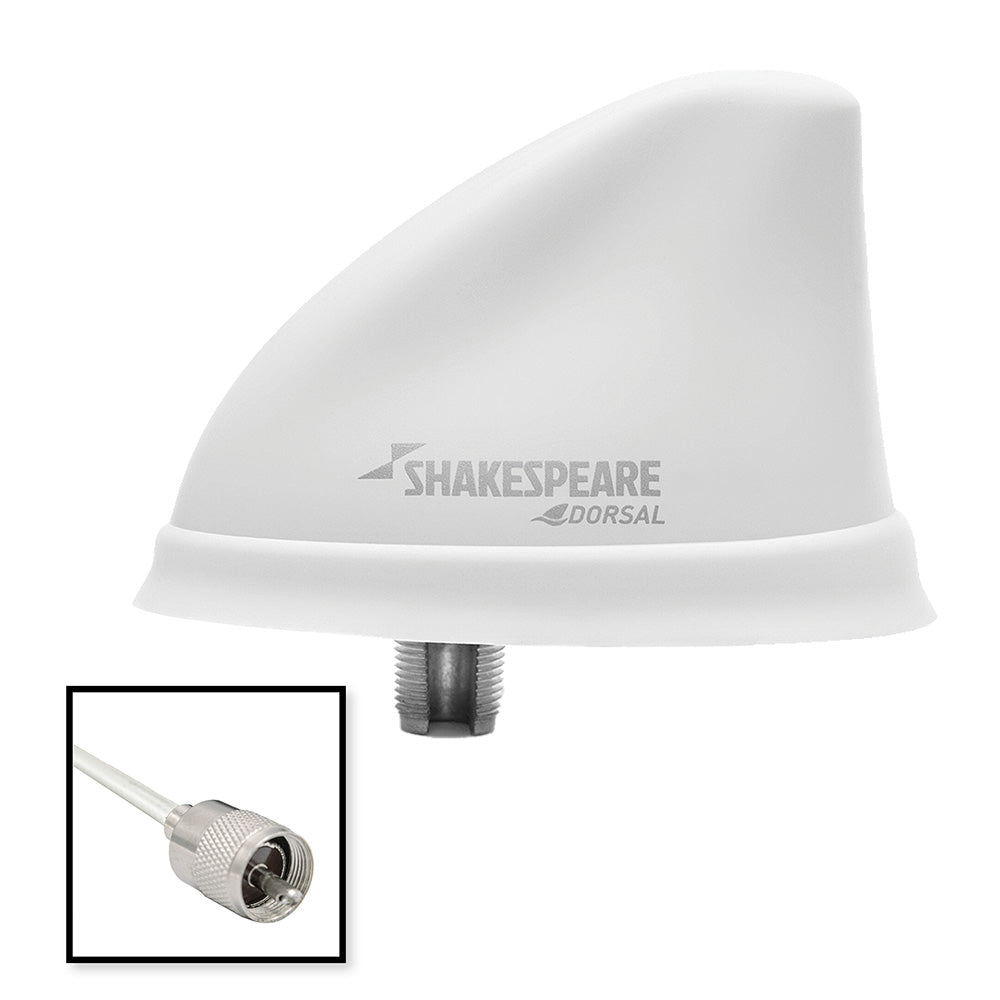 Shakespeare Dorsal Antenna White Low Profile 26 RGB Cable w/PL-259 [5912-DS-VHF-W] - Premium Antennas from Shakespeare - Just $86.99! 