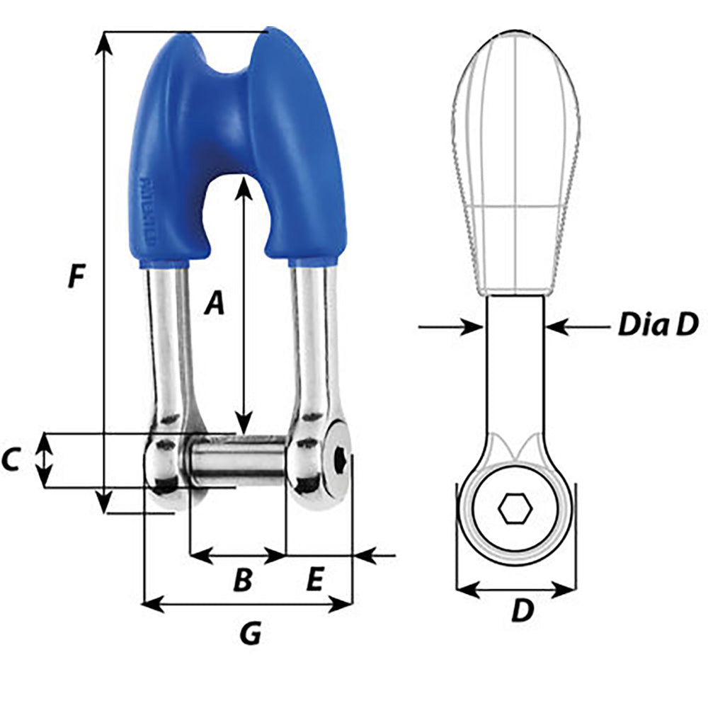 Wichard Thimble Shackle Allen Head Pin - 10mm Diameter - 13/32" [01395] - Premium Shackles/Rings/Pins from Wichard Marine - Just $102.99! 