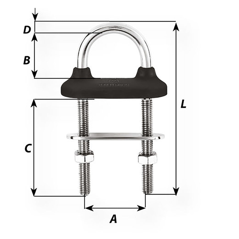 Wichard Black Watertight U-bolt - 5mm Diameter - 13/64" - 60mm Length - 2-23/64" [65321] - Premium Accessories from Wichard Marine - Just $17.99! 