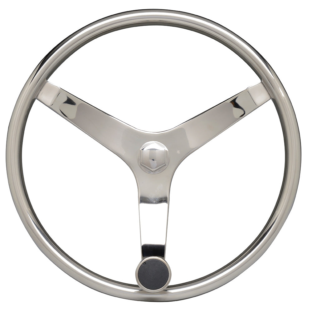 Uflex - V46 - 13.5" Stainless Steel Steering Wheel w/Speed Knob [V46] - Premium Steering Wheels from Uflex USA - Just $168.99! 