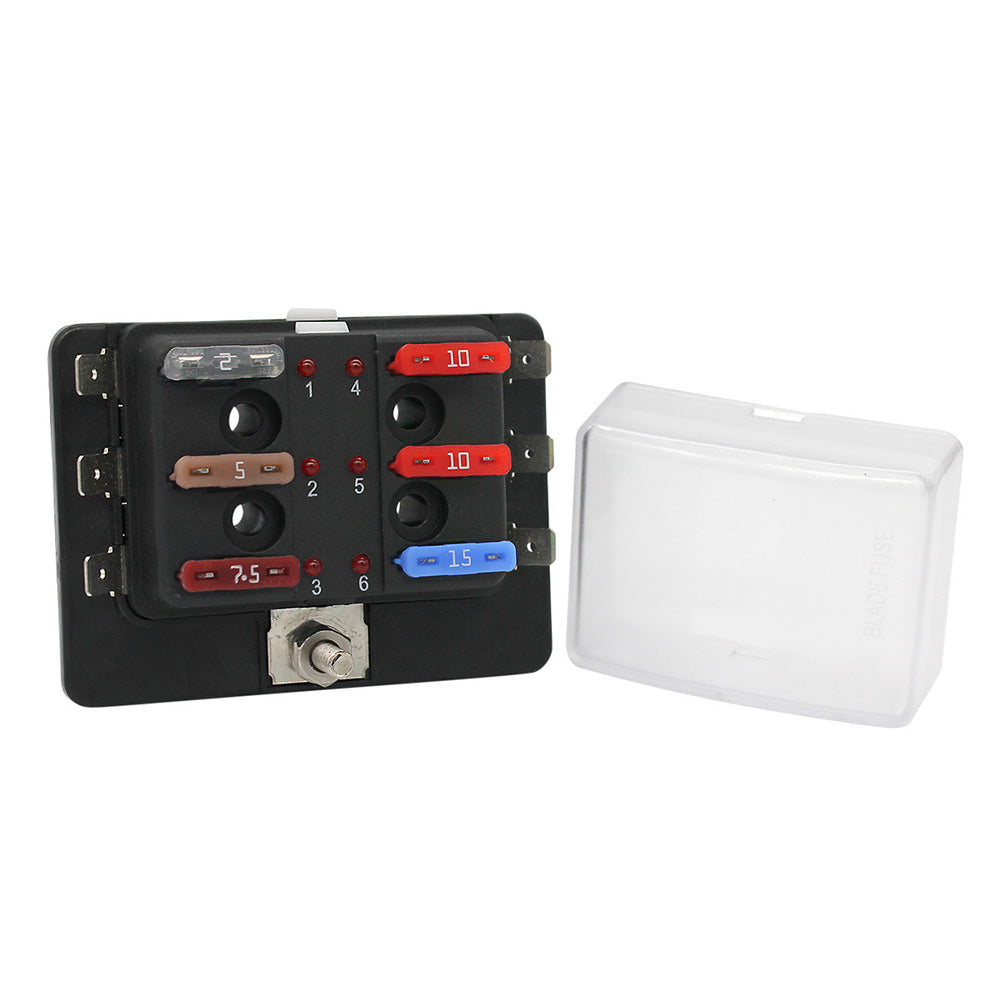 Cole Hersee Standard 6 ATO Fuse Block w/LED Indicators [880022-BP] - Premium Fuse Blocks & Fuses from Cole Hersee - Just $20.99! 