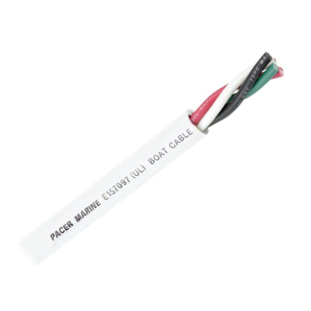 Pacer Round 4 Conductor Cable - 100 - 16/4 AWG - Black, Green, Red  White [WR16/4-100] - Premium Wire from Pacer Group - Just $122.99! 