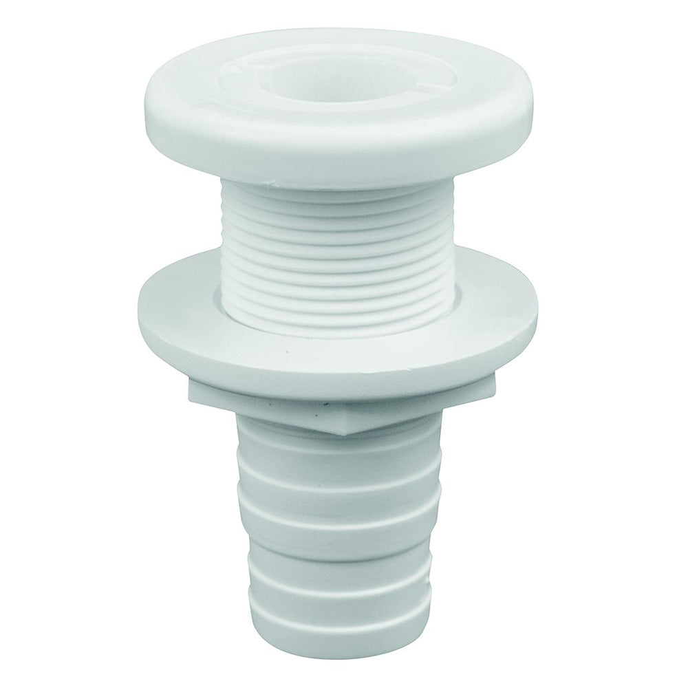 Attwood White Plastic Thru-Hull Fitting - 1-1/8" Inner Diameter [3874-3] - Premium Thru-Hull Fittings from Attwood Marine - Just $7.99! 