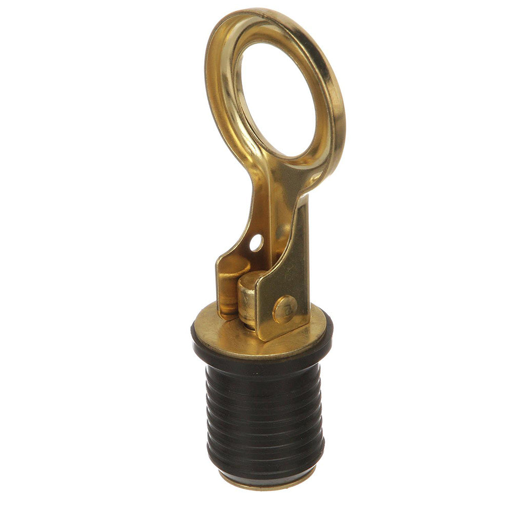 Attwood Snap-Handle Brass Drain Plug - 1" Diameter [7524A7] - Premium Fittings from Attwood Marine - Just $5.99! 