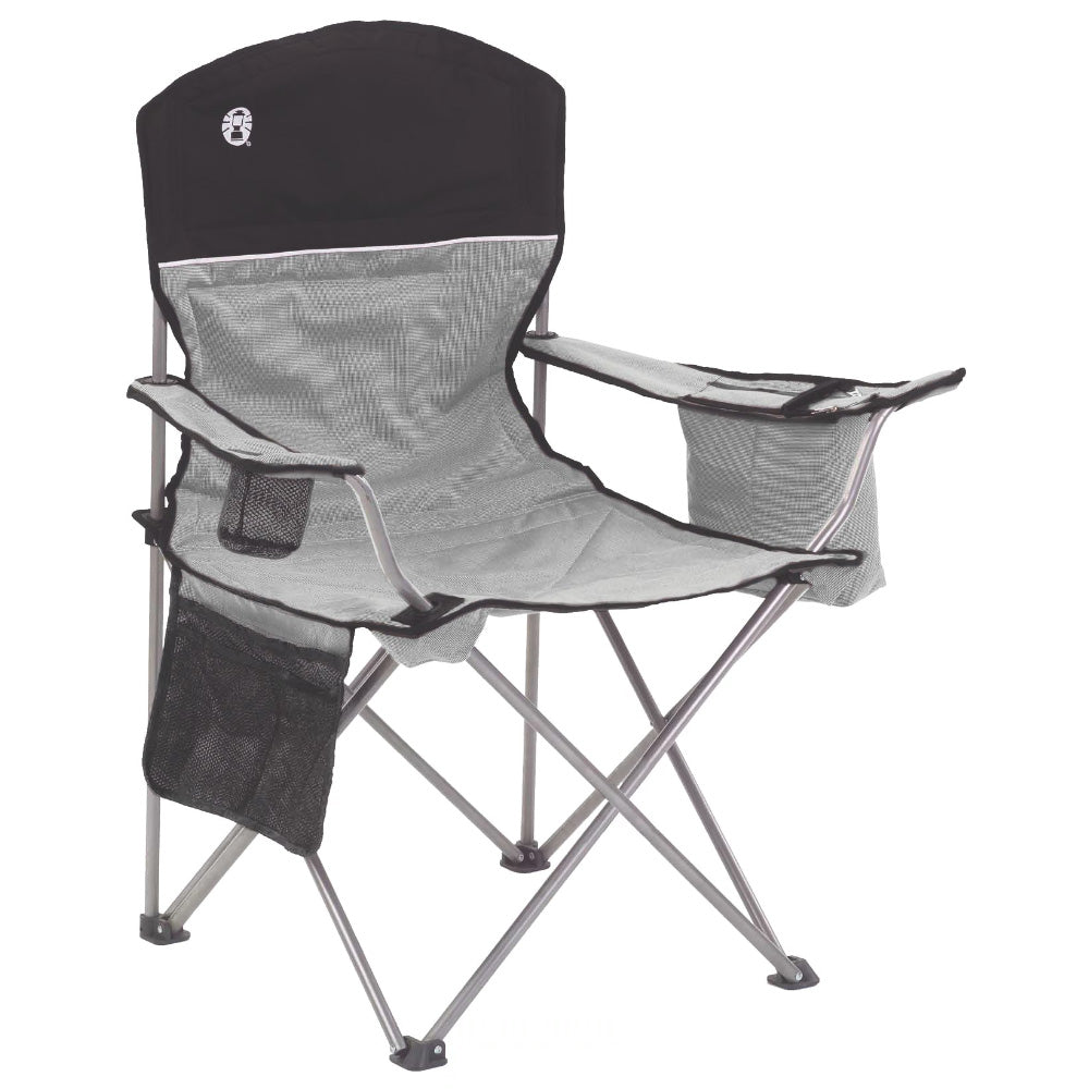 Coleman Cooler Quad Chair - Grey  Black [2000034873] - Premium Camping from Coleman - Just $44.99! 