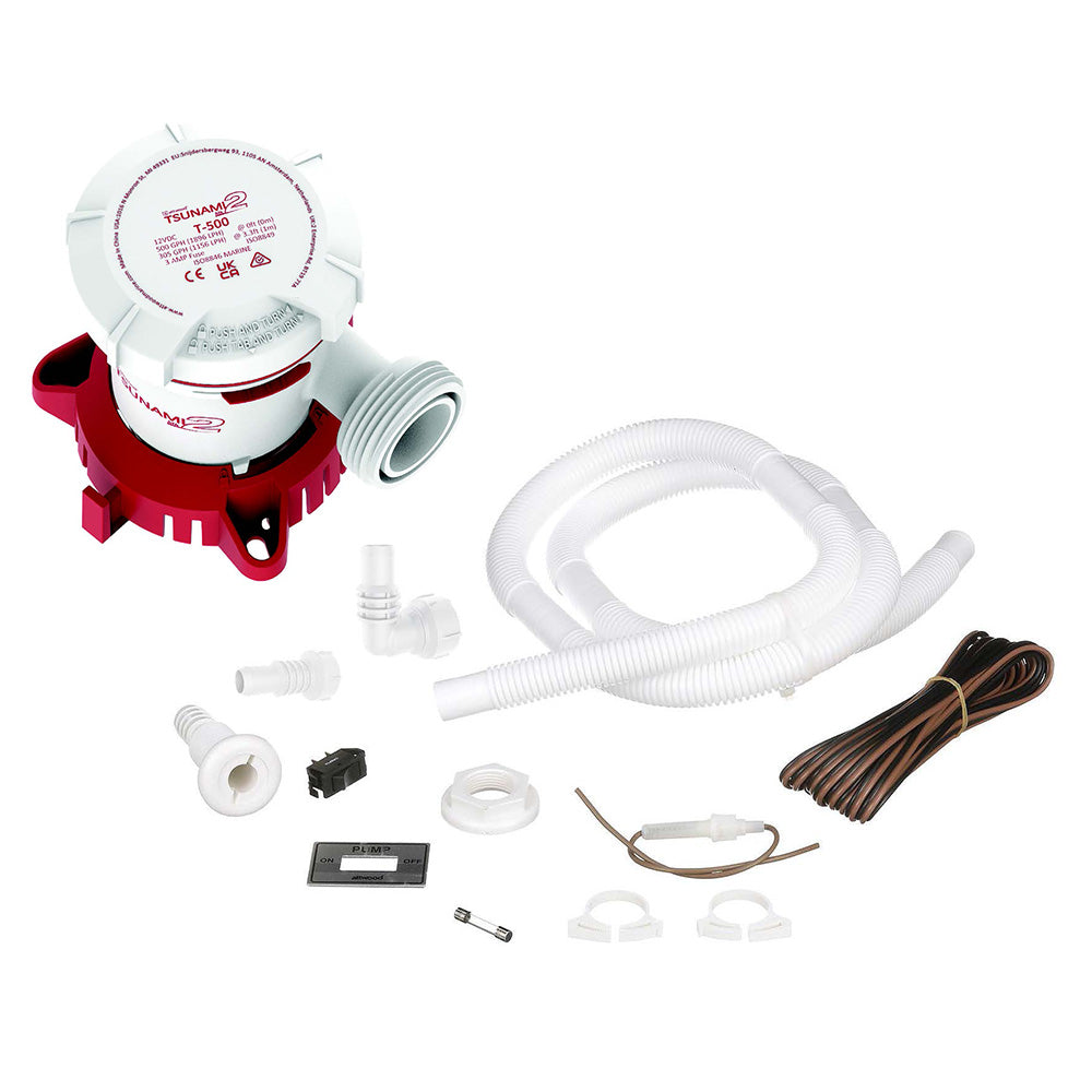 Attwood Tsunami MK2 T500 Manual Bilge Pump w/Installation Kit - 500 GPH  12V [5614-7] - Premium Bilge Pumps from Attwood Marine - Just $57.99! 