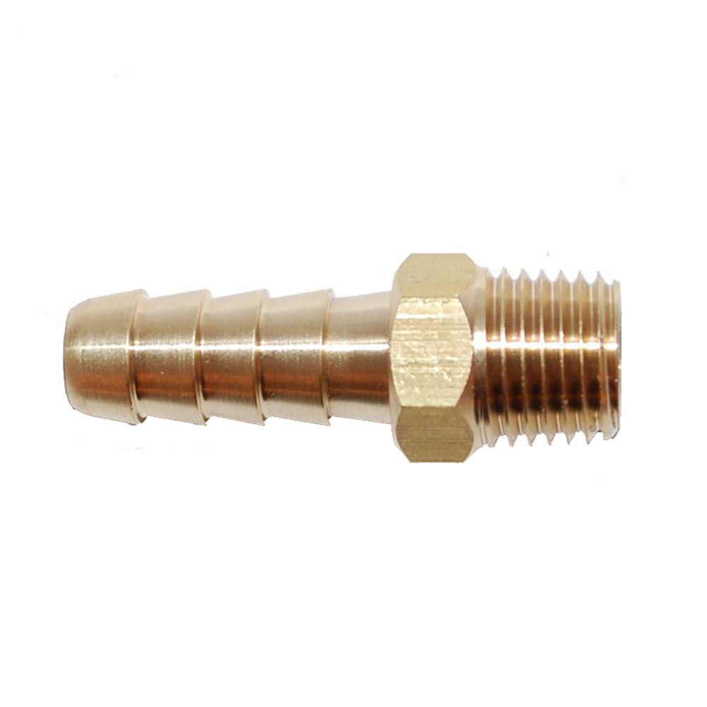 Attwood Universal Brass Fuel Hose Fitting - 1/4" NPT x 5/16" Barb [88FBM101-6] - Premium Fuel Systems from Attwood Marine - Just $3.99! 