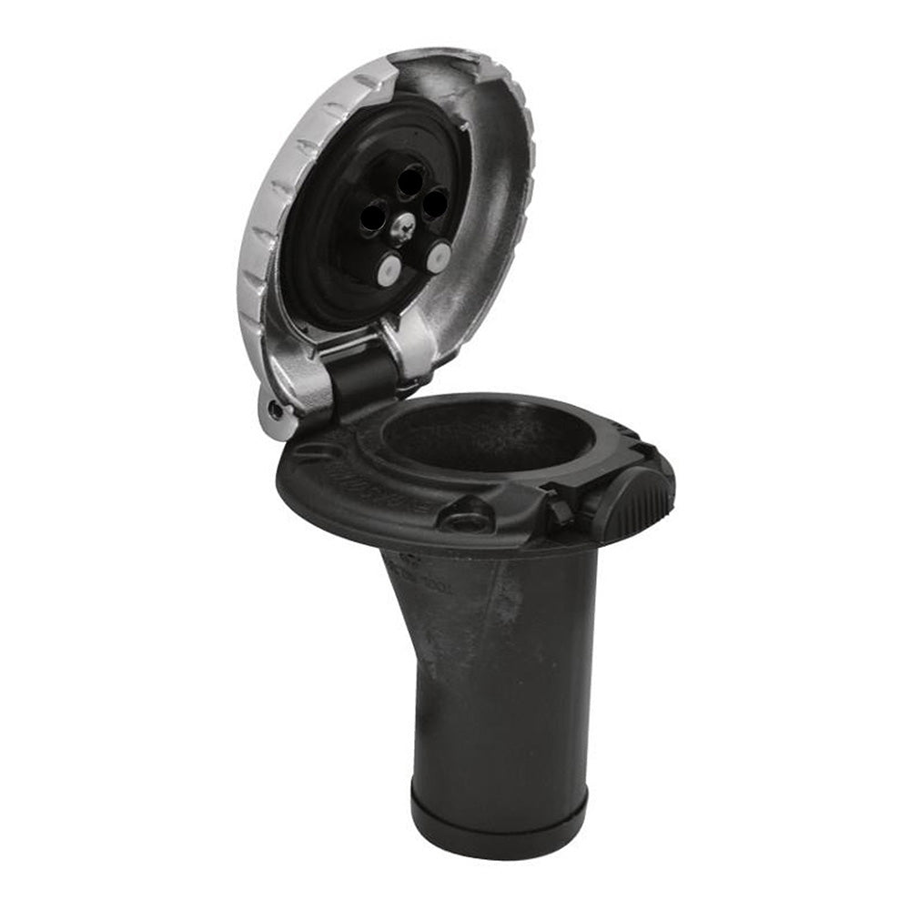 Attwood Deck Fill f/Carbon Canister System - Straight Body  Scalloped Chrome Cap [99DFCCSZ1S] - Premium Deck Fills from Attwood Marine - Just $63.99! 