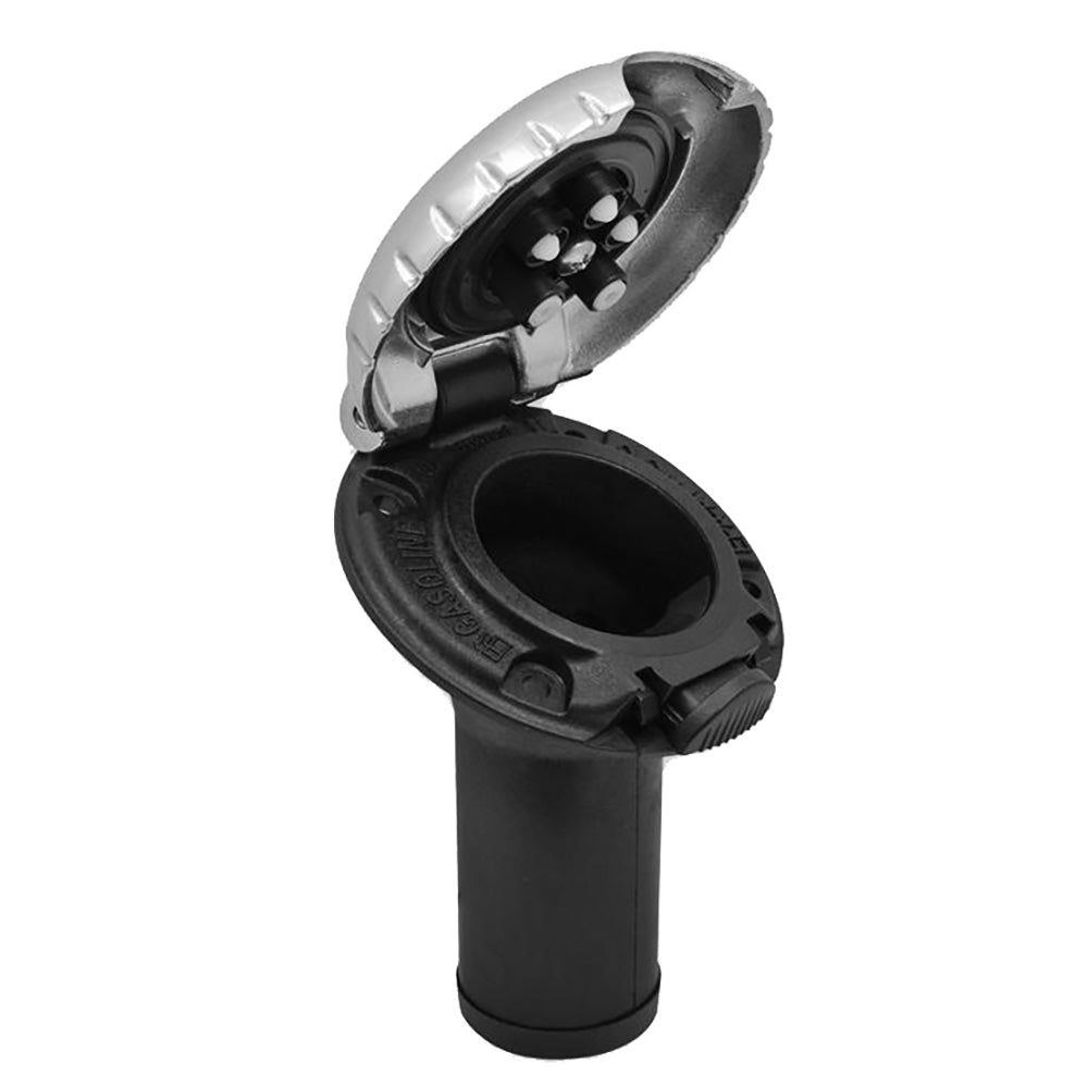 Attwood Deck Fill f/Carbon Canister System - Angled Body  Scalloped Chrome Cap [99DFCCAZ1S] - Premium Deck Fills from Attwood Marine - Just $63.99! 