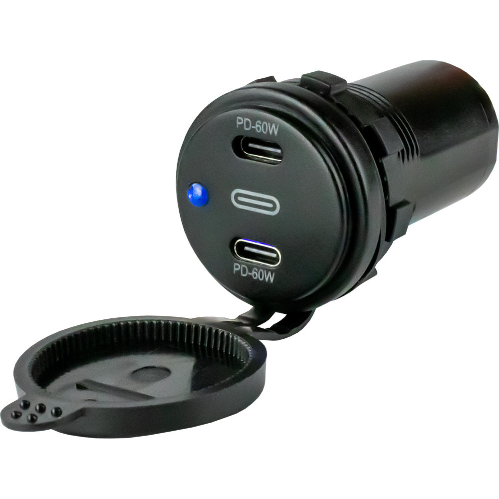 Sea-Dog Dual USB-C Power Socket [426522-1] - Premium Accessories from Sea-Dog - Just $52.99! 