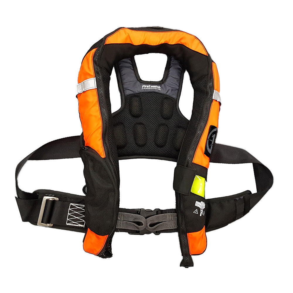 First Watch FW-40PRO Ergo Auto Inflatable PFD w/Harness - Hi-Vis Orange  Black [FW-40PROHA-OB] - Premium Personal Flotation Devices from First Watch - Just $254.99! 