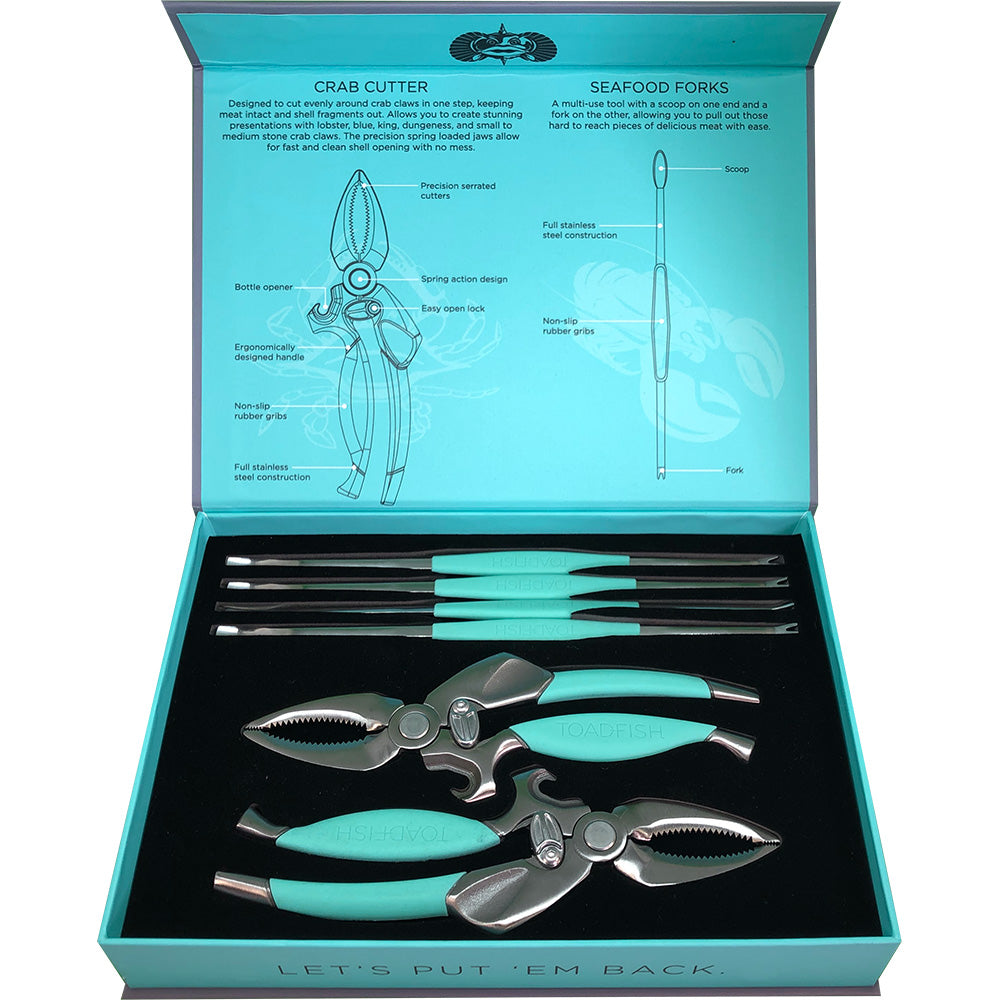 Toadfish Crab/Lobster Tool Set - 2 Shell Cutters  4 Seafood Forks [1022] - Premium Deck / Galley from Toadfish - Just $55.99! 