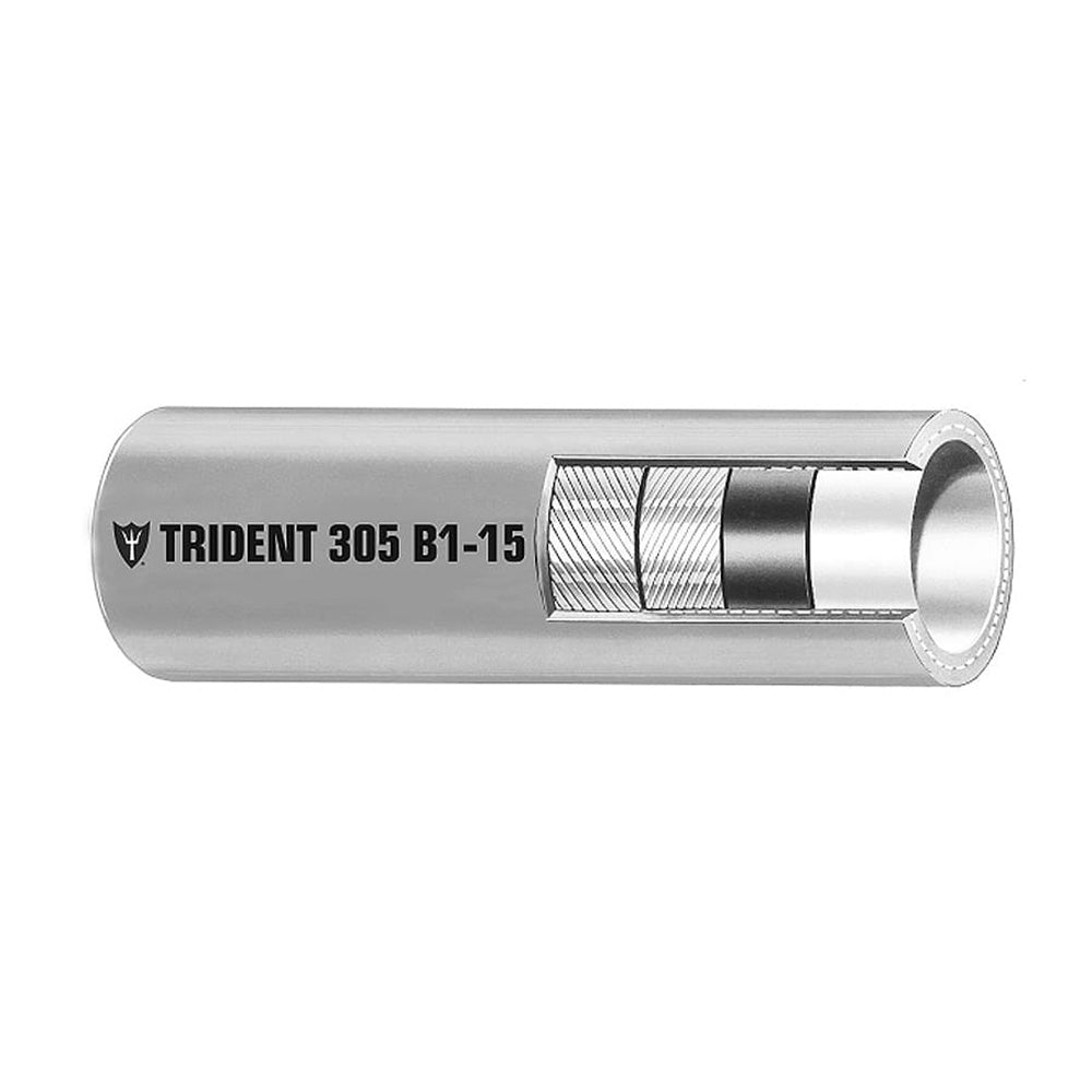 Trident Marine 3/8" x 50 Boxed Barrier Lined B1-15 EPA Compliant Outboard Fuel Line Hose - Gray [305-0386] - Premium Fuel Systems from Trident Marine - Just $124.99! 