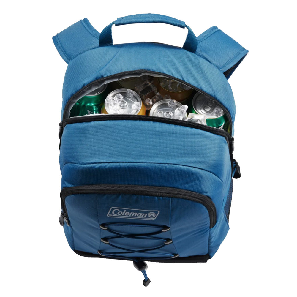 Coleman CHILLER 28-Can Soft-Sided Backpack Cooler - Deep Ocean [2158118] - Premium Coolers from Coleman - Just $39.99! 