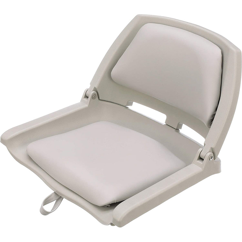 Attwood Swivl-Eze Padded Flip Seat - Grey [98391GY] - Premium Seating from Attwood Marine - Just $70.99! 