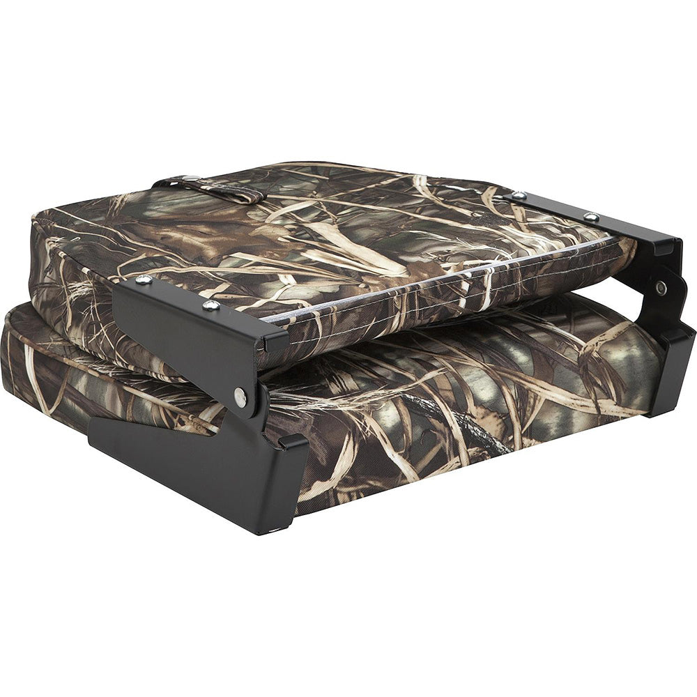 Attwood Swivl-Eze Low Back Padded Flip Seat - Camo [98395CAMO] - Premium Seating from Attwood Marine - Just $68.99! 