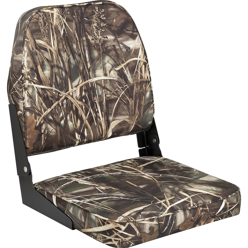 Attwood Swivl-Eze Low Back Padded Flip Seat - Camo [98395CAMO] - Premium Seating from Attwood Marine - Just $68.99! 