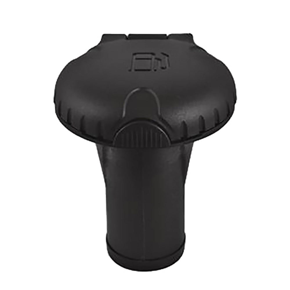 Attwood Deck Fills f/Pressure Relief Systems - Straight Body - Scalloped Black Plastic Cap [99DFPVSB1S] - Premium Deck Fills from Attwood Marine - Just $75.99! 