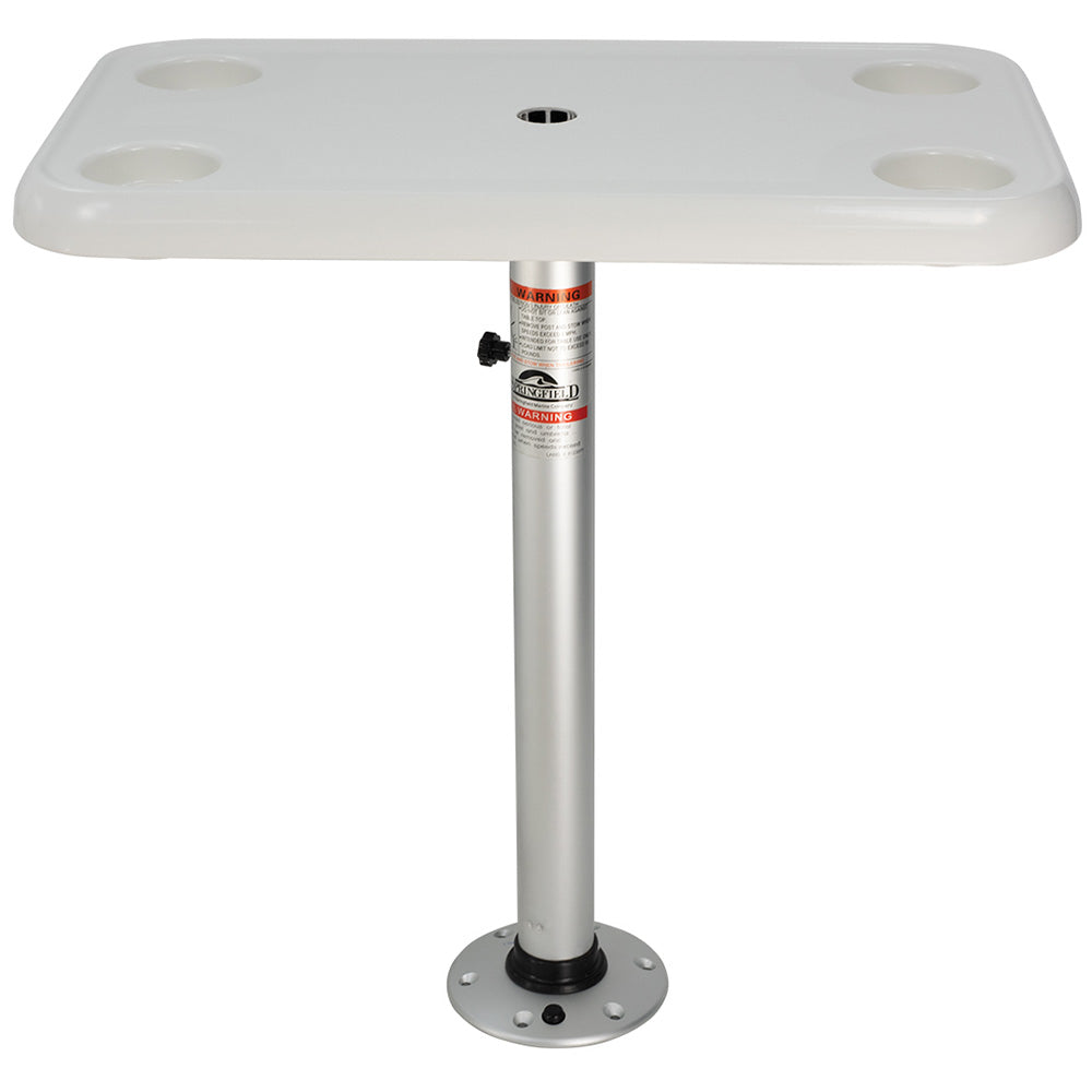 Springfield 16" x 28" Rectangle Table Package - White Thread-Lock [1690107] - Premium Seating from Springfield Marine - Just $169.99! 